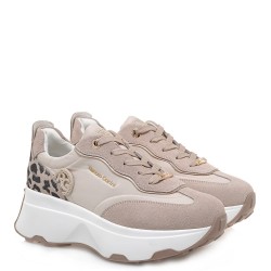 Γυναικεία Sneakers Μπεζ Μαύρο Λεοπάρ 560-51EX34 Renato Garini