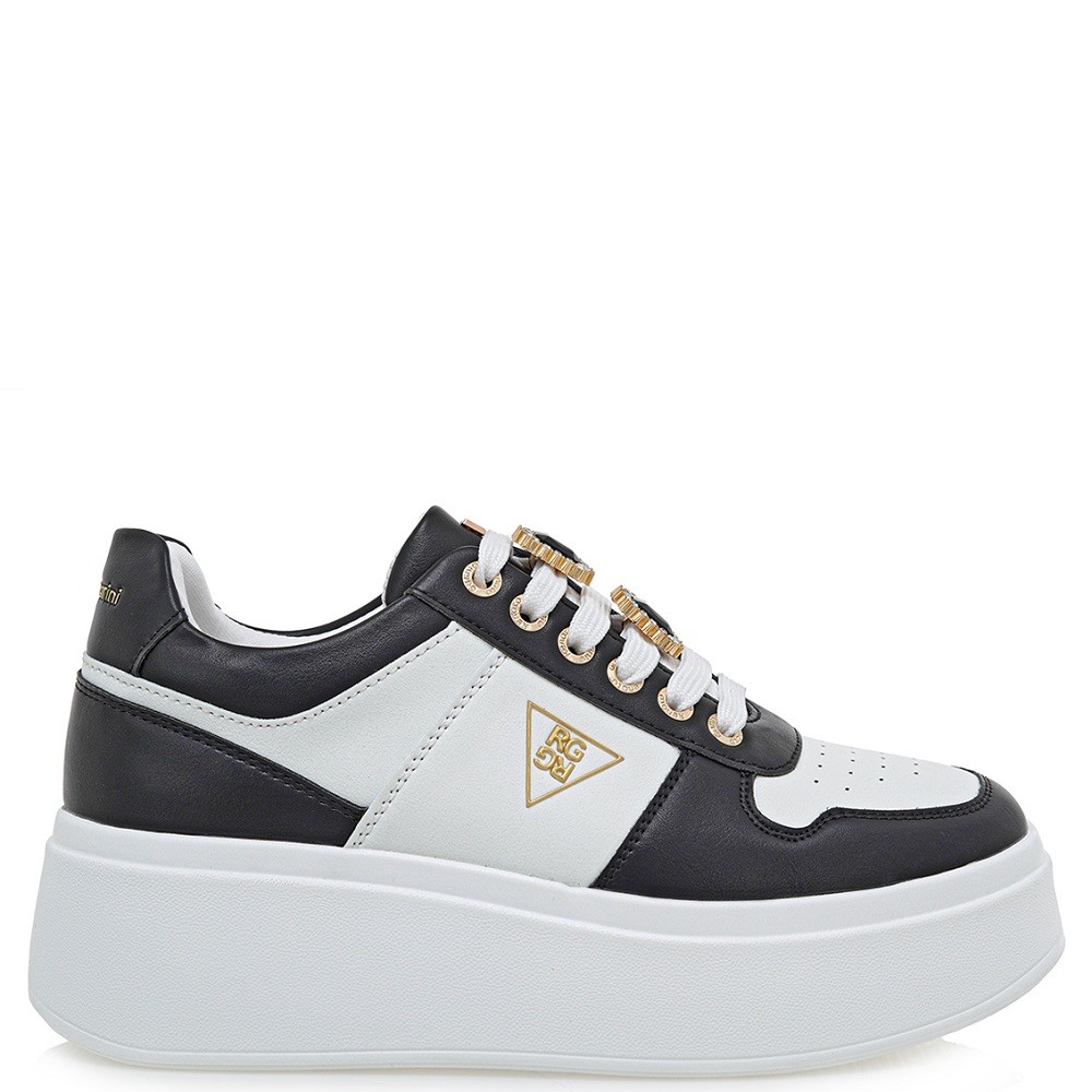 RENATO GARINI</br>Γυναικεία Sneakers Λευκό Μαύρο 88-51EX55 Renato Garini RENATO GARINI</br>Γυναικεία Sneakers Λευκό Μαύρο 88-51EX55 Renato Garini