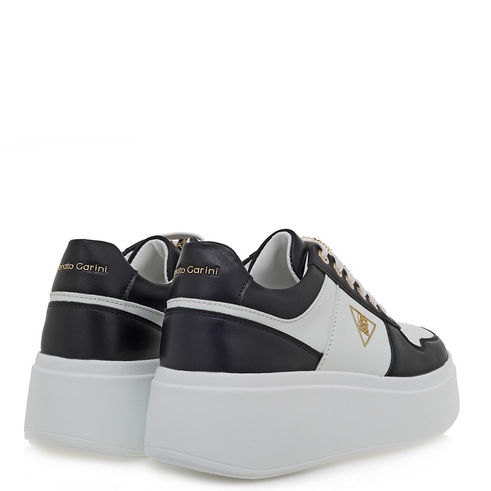 RENATO GARINI</br>Γυναικεία Sneakers Λευκό Μαύρο 88-51EX55 Renato Garini RENATO GARINI</br>Γυναικεία Sneakers Λευκό Μαύρο 88-51EX55 Renato Garini