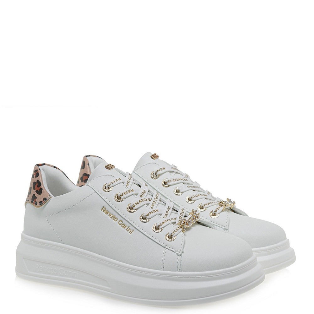 RENATO GARINI</br>Γυναικεία Sneakers Λευκό Λεοπάρ 2148-51EX73 Renato Garini RENATO GARINI</br>Γυναικεία Sneakers Λευκό Λεοπάρ 2148-51EX73 Renato Garini