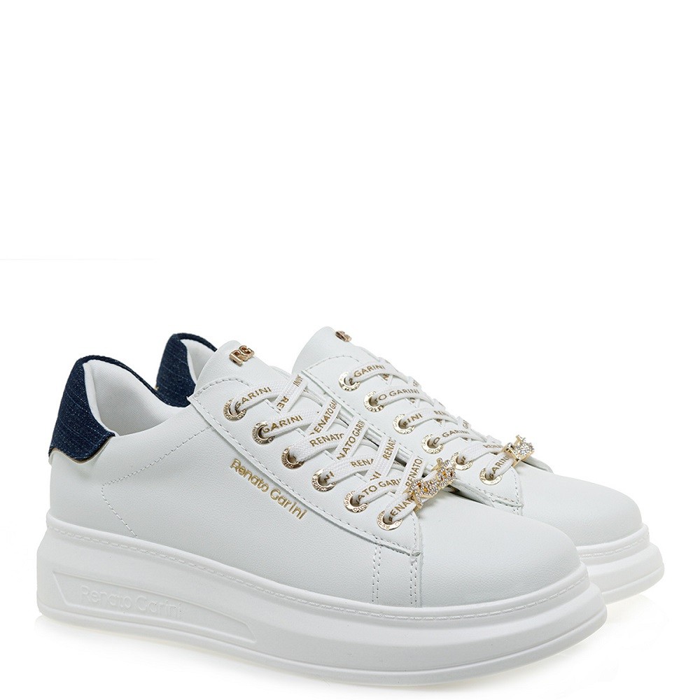 RENATO GARINI</br>Γυναικεία Sneakers Λευκό Τζην Πλατίνα 2148-51EX73 Renato Garini RENATO GARINI</br>Γυναικεία Sneakers Λευκό Τζην Πλατίνα 2148-51EX73 Renato Garini