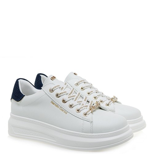 Γυναικεία Sneakers Λευκό Τζην Πλατίνα 2148-51EX73 Renato Garini Γυναικεία Sneakers Λευκό Τζην Πλατίνα 2148-51EX73 Renato Garini