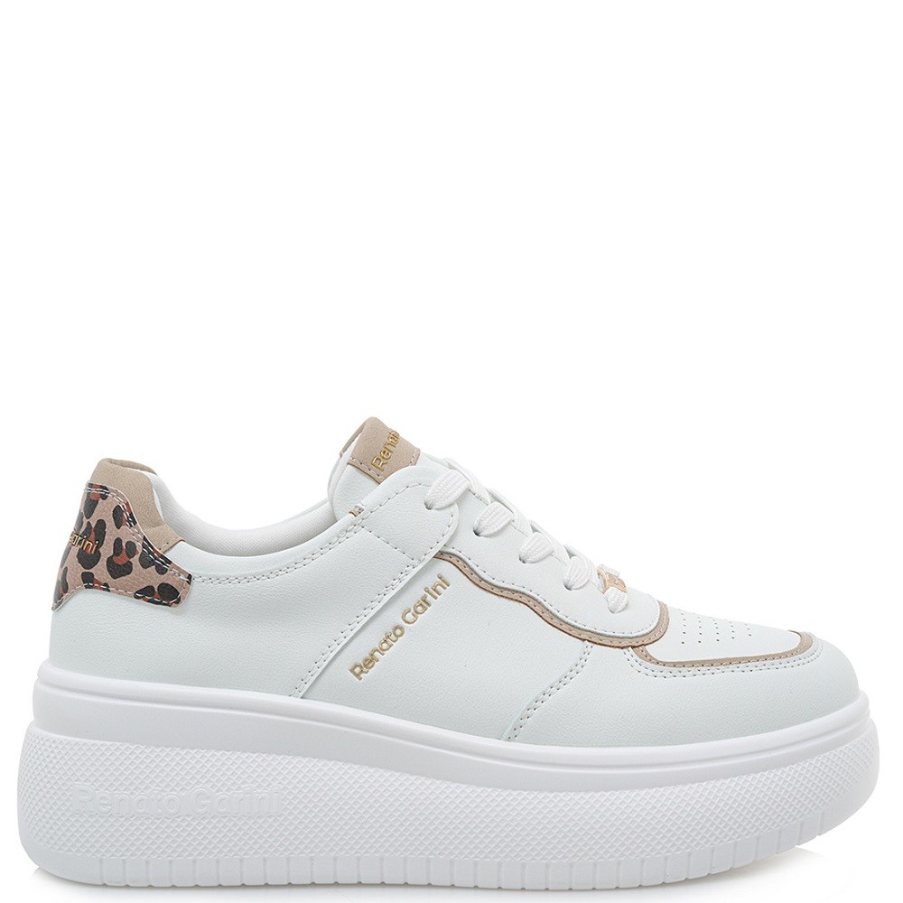 RENATO GARINI</br>Γυναικεία Sneakers Λευκό Μπεζ Λεοπάρ 2151-51EX77 Renato Garini RENATO GARINI</br>Γυναικεία Sneakers Λευκό Μπεζ Λεοπάρ 2151-51EX77 Renato Garini