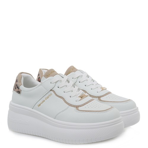 Γυναικεία Sneakers Λευκό Μπεζ Λεοπάρ 2151-51EX77 Renato Garini Γυναικεία Sneakers Λευκό Μπεζ Λεοπάρ 2151-51EX77 Renato Garini