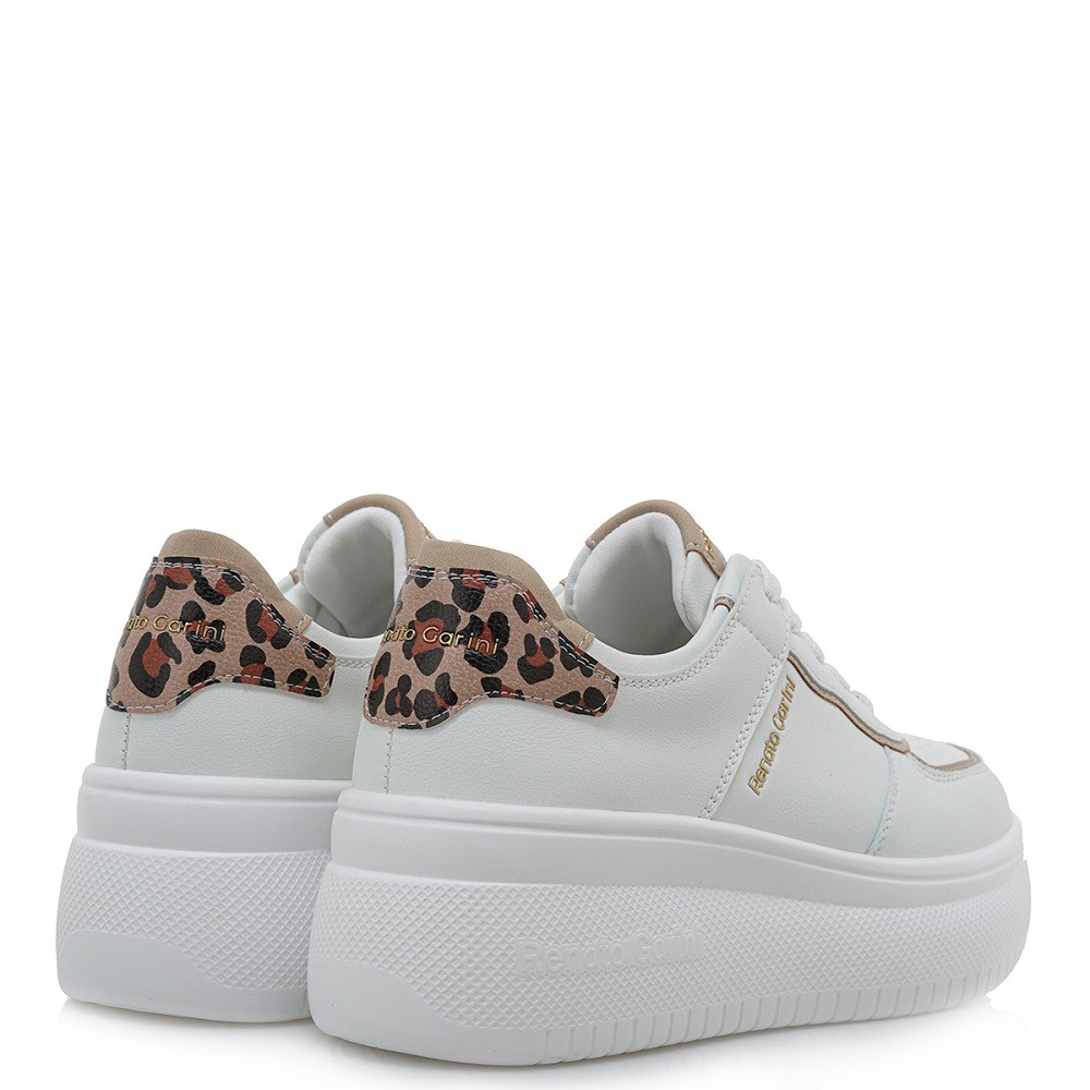 RENATO GARINI</br>Γυναικεία Sneakers Λευκό Μπεζ Λεοπάρ 2151-51EX77 Renato Garini RENATO GARINI</br>Γυναικεία Sneakers Λευκό Μπεζ Λεοπάρ 2151-51EX77 Renato Garini