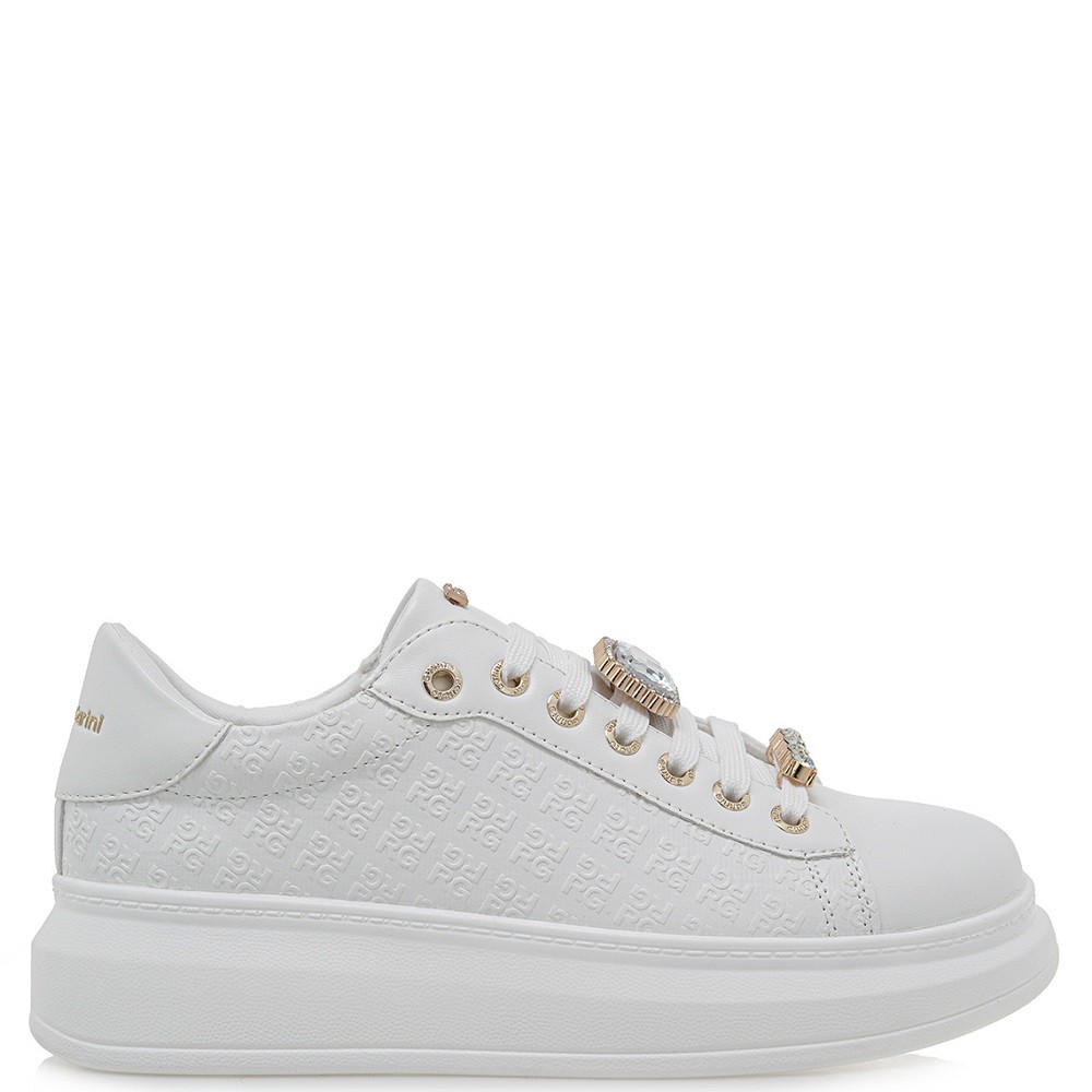 RENATO GARINI</br>Γυναικεία Sneakers Λευκό Στάμπα Χρυσό 66-51EX02 Renato Garini RENATO GARINI</br>Γυναικεία Sneakers Λευκό Στάμπα Χρυσό 66-51EX02 Renato Garini