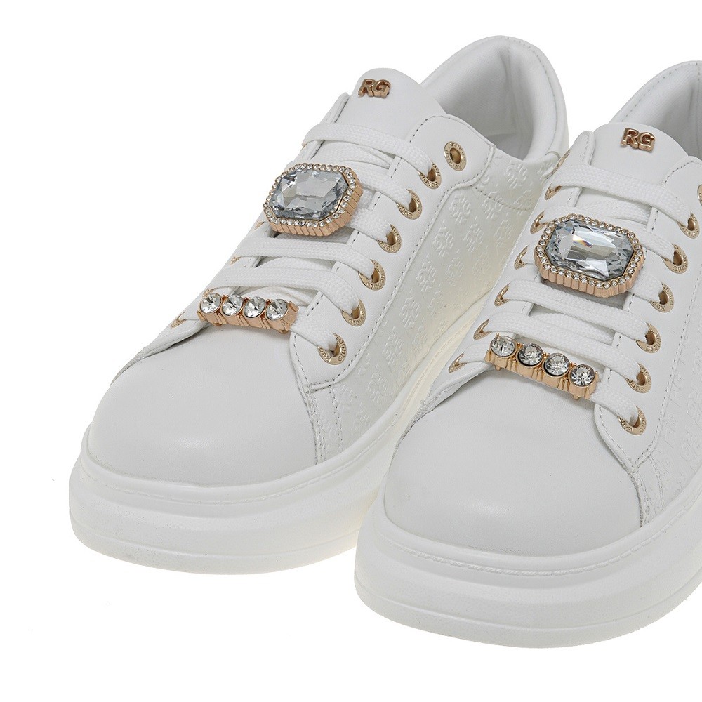 RENATO GARINI</br>Γυναικεία Sneakers Λευκό Στάμπα Χρυσό 66-51EX02 Renato Garini RENATO GARINI</br>Γυναικεία Sneakers Λευκό Στάμπα Χρυσό 66-51EX02 Renato Garini