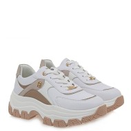Γυναικεία Sneakers Λευκό Καμηλό Πούρο 2147-51EX35 Renato Garini
