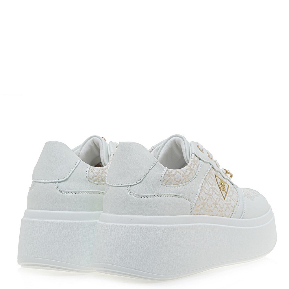 RENATO GARINI</br>Γυναικεία Sneakers Λευκό Πλατίνα Στάμπα 88-51EX56 Renato Garini RENATO GARINI</br>Γυναικεία Sneakers Λευκό Πλατίνα Στάμπα 88-51EX56 Renato Garini