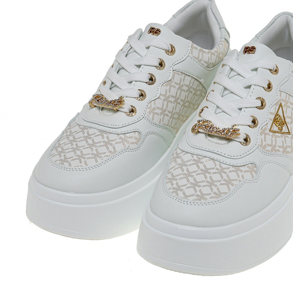 RENATO GARINI</br>Γυναικεία Sneakers Λευκό Πλατίνα Στάμπα 88-51EX56 Renato Garini RENATO GARINI</br>Γυναικεία Sneakers Λευκό Πλατίνα Στάμπα 88-51EX56 Renato Garini