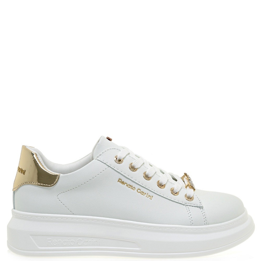 RENATO GARINI</br>Γυναικεία Sneakers Λευκό Χρυσός Καθρέφτης 2148-51EX75 Renato Garini RENATO GARINI</br>Γυναικεία Sneakers Λευκό Χρυσός Καθρέφτης 2148-51EX75 Renato Garini