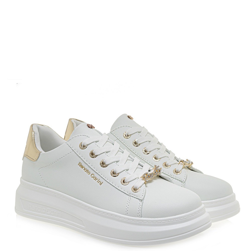 RENATO GARINI</br>Γυναικεία Sneakers Λευκό Χρυσός Καθρέφτης 2148-51EX75 Renato Garini RENATO GARINI</br>Γυναικεία Sneakers Λευκό Χρυσός Καθρέφτης 2148-51EX75 Renato Garini