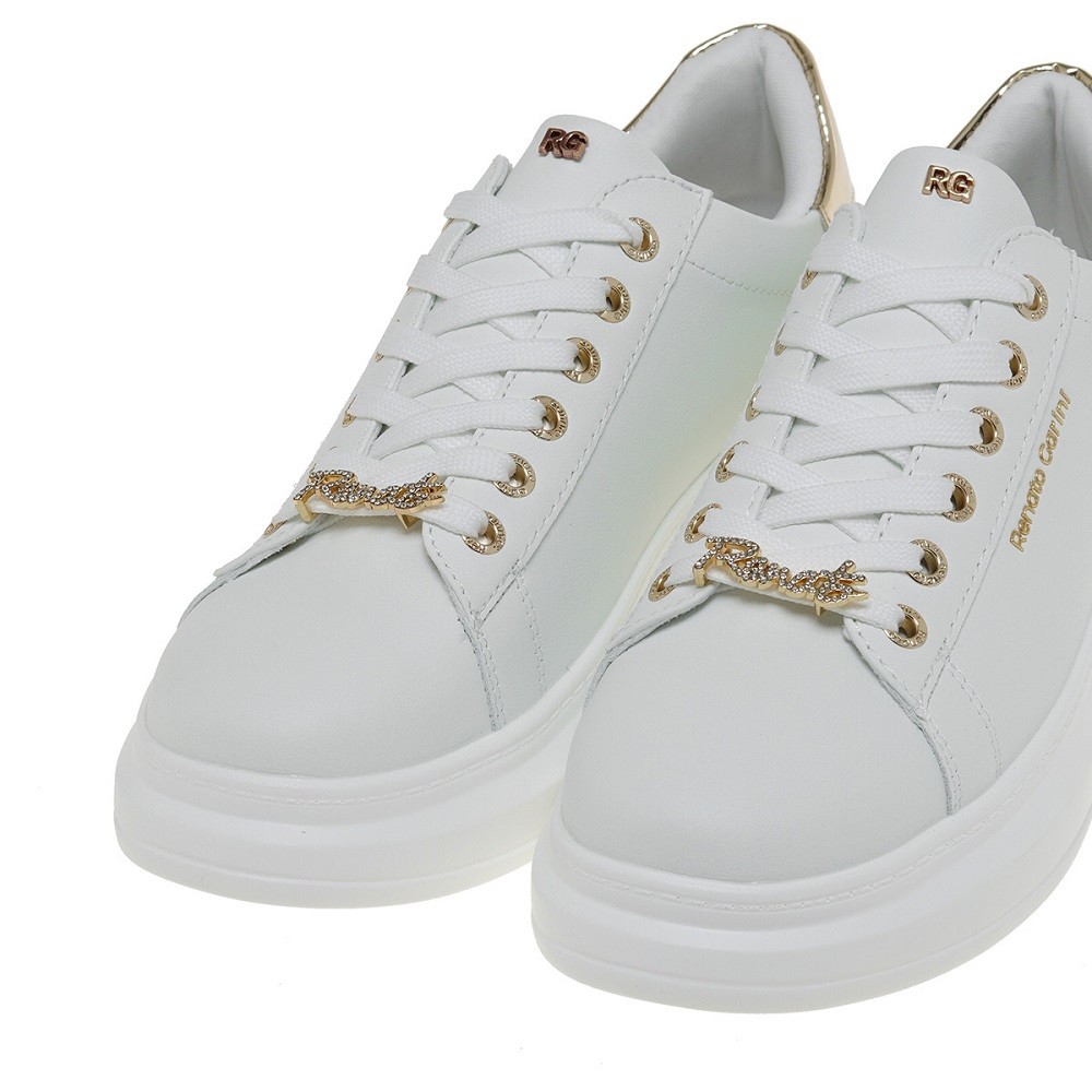 RENATO GARINI</br>Γυναικεία Sneakers Λευκό Χρυσός Καθρέφτης 2148-51EX75 Renato Garini RENATO GARINI</br>Γυναικεία Sneakers Λευκό Χρυσός Καθρέφτης 2148-51EX75 Renato Garini