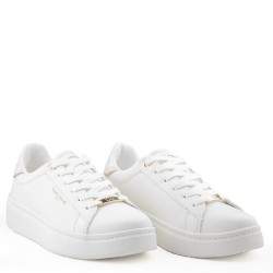 Γυναικεία Sneakers Λευκό Λευκό Πλατίνα Στάμπα NEW 21VW2016-3 Renato Garini