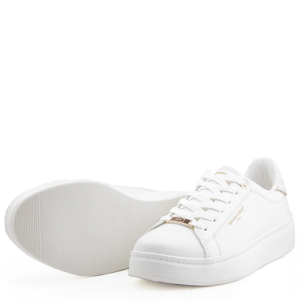 RENATO GARINI</br>Γυναικεία Sneakers Λευκό Λευκό Πλατίνα Στάμπα NEW 21VW2016-3 Renato Garini RENATO GARINI</br>Γυναικεία Sneakers Λευκό Λευκό Πλατίνα Στάμπα NEW 21VW2016-3 Renato Garini