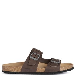 Ανδρικές Παντόφλες Καφέ Δέρμα Nubuck SANDAL GHITA B U159VB 00032 C6024 Geox