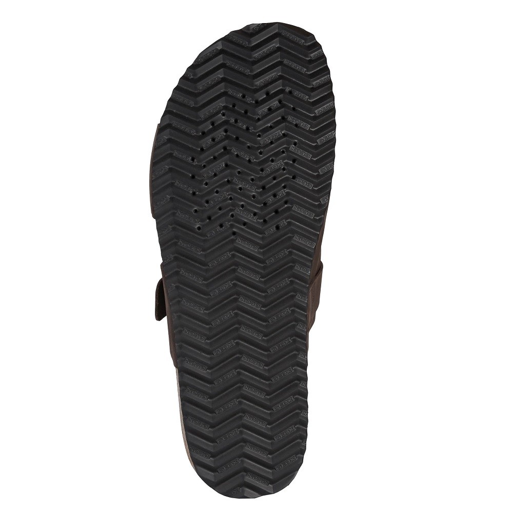 GEOX</br>Ανδρικές Παντόφλες Καφέ Δέρμα Nubuck SANDAL GHITA B U159VB 00032 C6024 Geox