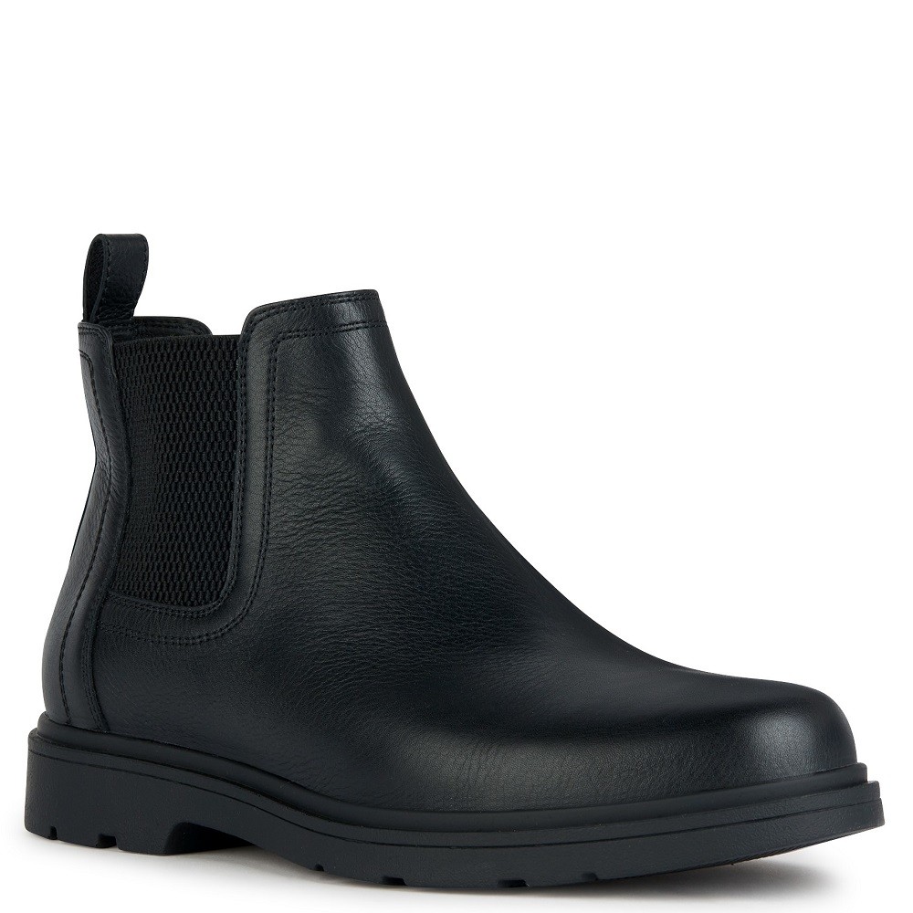 GEOX</br>Ανδρικά Μποτάκια Μαύρο Δέρμα SPHERICA EC1 C U36D1C 00046 C9999 Geox