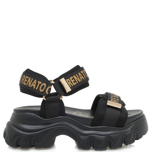 Γυναικεία Flatform Μαύρο Χρυσό DMD-240629-2 Renato Garini Γυναικεία Flatform Μαύρο Χρυσό DMD-240629-2 Renato Garini