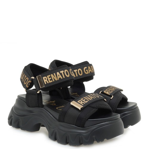 Γυναικεία Flatform Μαύρο Χρυσό DMD-240629-2 Renato Garini Γυναικεία Flatform Μαύρο Χρυσό DMD-240629-2 Renato Garini