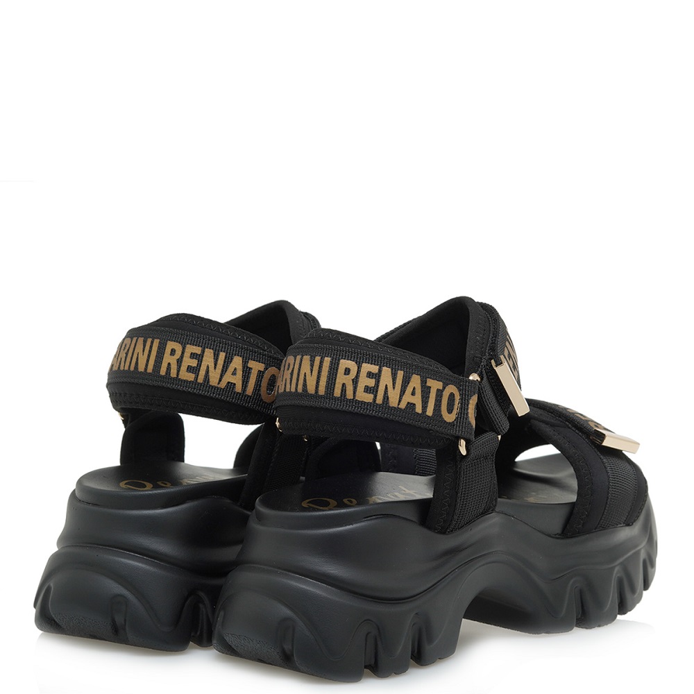 RENATO GARINI</br>Γυναικεία Flatform Μαύρο Χρυσό DMD-240629-2 Renato Garini RENATO GARINI</br>Γυναικεία Flatform Μαύρο Χρυσό DMD-240629-2 Renato Garini