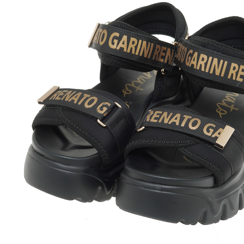 RENATO GARINI</br>Γυναικεία Flatform Μαύρο Χρυσό DMD-240629-2 Renato Garini RENATO GARINI</br>Γυναικεία Flatform Μαύρο Χρυσό DMD-240629-2 Renato Garini