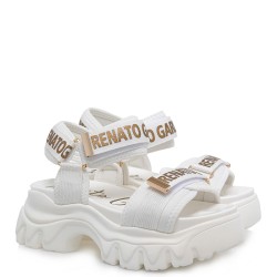 Γυναικεία Flatform Λευκό Πλατίνα DMD-240629-2 Renato Garini