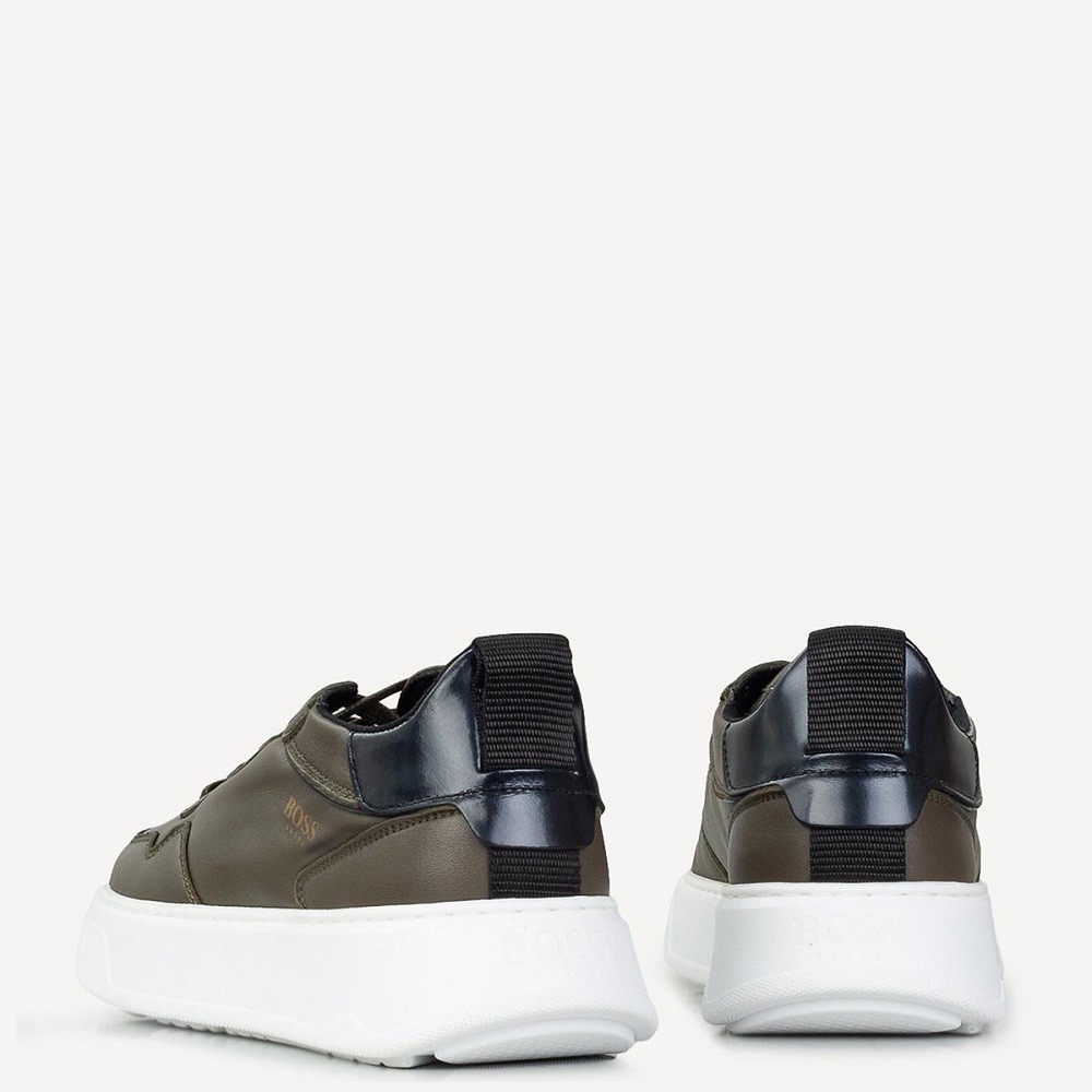 BOSS</br>Ανδρικά Sneakers Χακί Δέρμα U430 GOMATTO Boss BOSS</br>Ανδρικά Sneakers Χακί Δέρμα U430 GOMATTO Boss