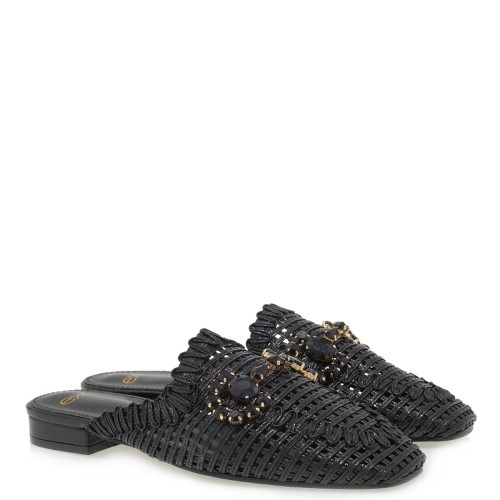 Γυναικεία Mules Μαύρο 23008-A1 Exe Γυναικεία Mules Μαύρο 23008-A1 Exe