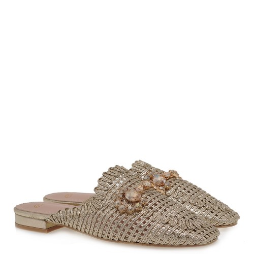 Γυναικεία Mules Πλατίνα 23008-A1 Exe Γυναικεία Mules Πλατίνα 23008-A1 Exe