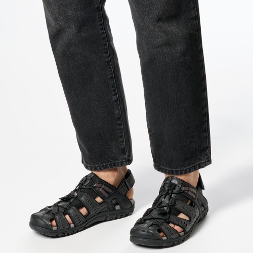 Geox S.STRADA C U4524C 000ME C9999 Ανδρικά Πέδιλα/Παπουτσοπέδιλα Μαύρο