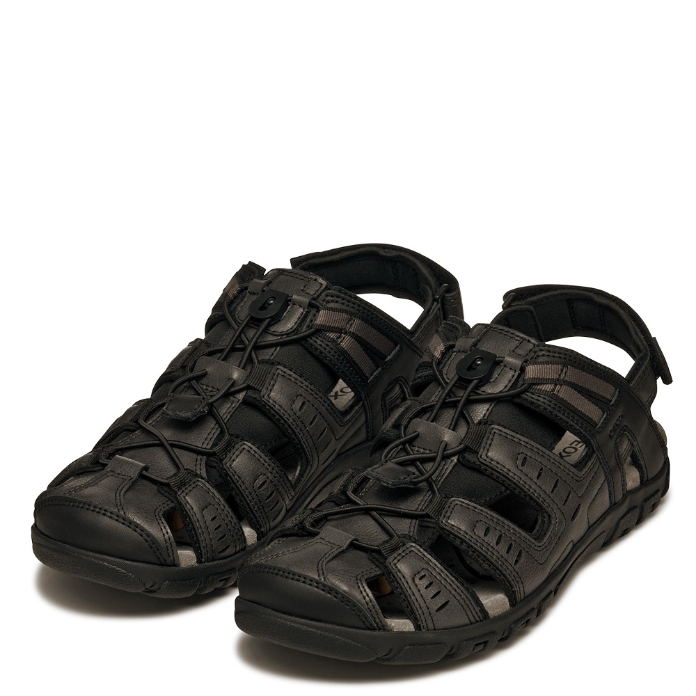 GEOX</br>Geox S.STRADA C U4524C 000ME C9999 Ανδρικά Πέδιλα/Παπουτσοπέδιλα Μαύρο