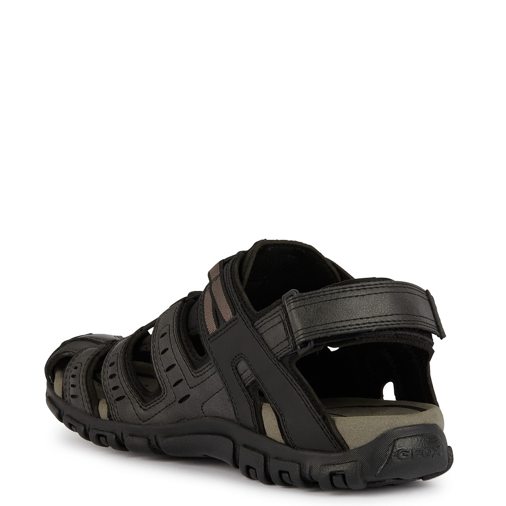 GEOX</br>Geox S.STRADA C U4524C 000ME C9999 Ανδρικά Πέδιλα/Παπουτσοπέδιλα Μαύρο