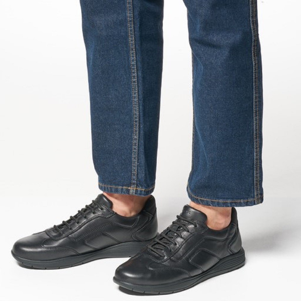 GEOX</br>Ανδρικά Sneakers Μαύρο Δέρμα SPHERICA EC2 D U45BXD 000LM C9999 Geox GEOX</br>Ανδρικά Sneakers Μαύρο Δέρμα SPHERICA EC2 D U45BXD 000LM C9999 Geox