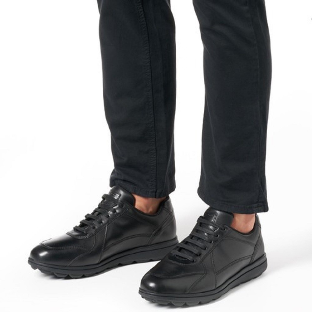 GEOX</br>Ανδρικά Sneakers Μαύρο Δέρμα SPHERICA EC12 A U45GRA 00043 C9999 Geox GEOX</br>Ανδρικά Sneakers Μαύρο Δέρμα SPHERICA EC12 A U45GRA 00043 C9999 Geox