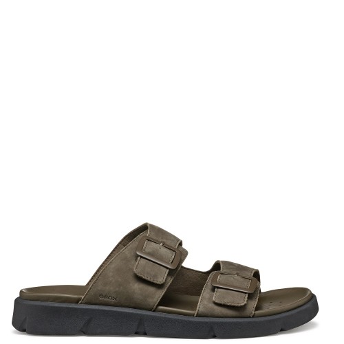 Ανδρικές Παντόφλες Χακί Δέρμα Nubuck XAND 2S A U46BGA 00032 C3009 Geox Ανδρικές Παντόφλες Χακί Δέρμα Nubuck XAND 2S A U46BGA 00032 C3009 Geox