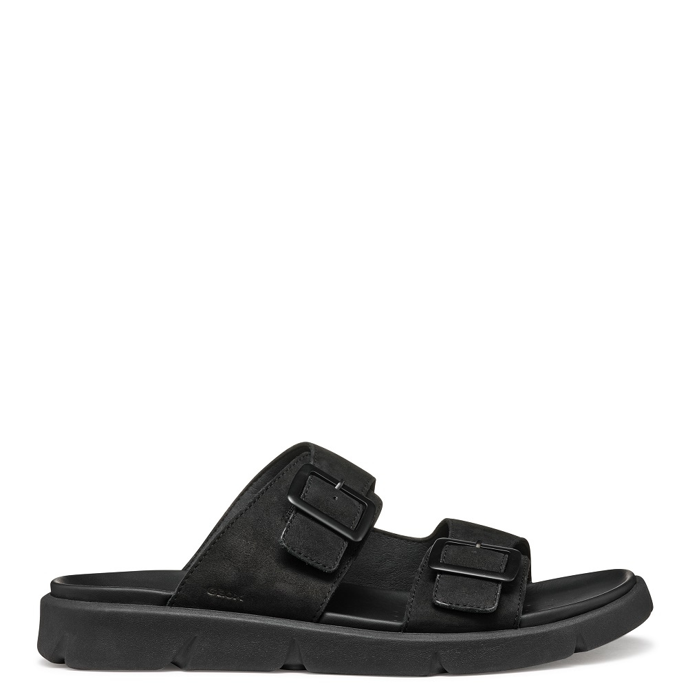 GEOX</br>Ανδρικές Παντόφλες Μαύρο Δέρμα Nubuck XAND 2S A U46BGA 00032 C9999 Geox GEOX</br>Ανδρικές Παντόφλες Μαύρο Δέρμα Nubuck XAND 2S A U46BGA 00032 C9999 Geox