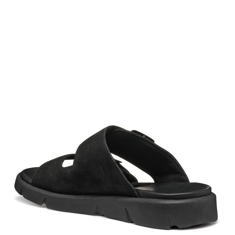 GEOX</br>Ανδρικές Παντόφλες Μαύρο Δέρμα Nubuck XAND 2S A U46BGA 00032 C9999 Geox GEOX</br>Ανδρικές Παντόφλες Μαύρο Δέρμα Nubuck XAND 2S A U46BGA 00032 C9999 Geox