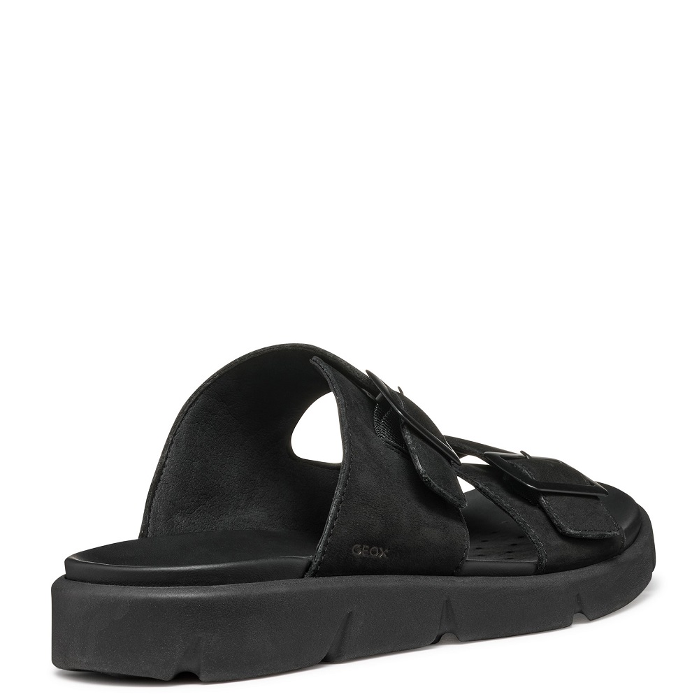 GEOX</br>Ανδρικές Παντόφλες Μαύρο Δέρμα Nubuck XAND 2S A U46BGA 00032 C9999 Geox GEOX</br>Ανδρικές Παντόφλες Μαύρο Δέρμα Nubuck XAND 2S A U46BGA 00032 C9999 Geox