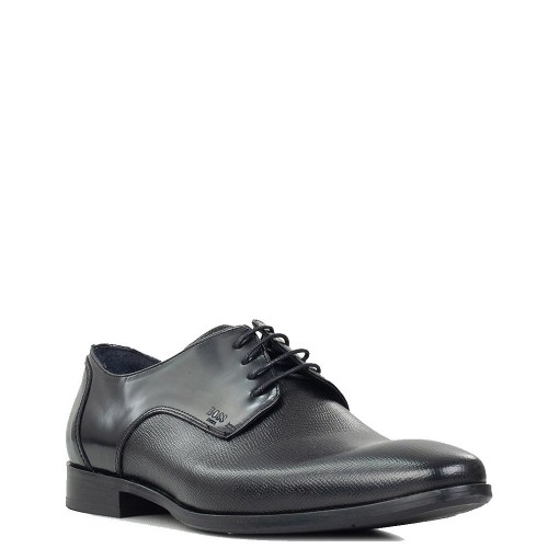 Ανδρικά Δετά Παπούτσια Μαύρο Δέρμα U4972 EPSON Boss Ανδρικά Δετά Παπούτσια Μαύρο Δέρμα U4972 EPSON Boss