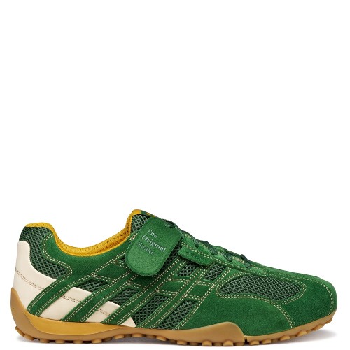 Geox SNAKE ORIGINAL A U55MNA 02214 C3000 Ανδρικά Sneakers Πράσινο Suede/Mesh