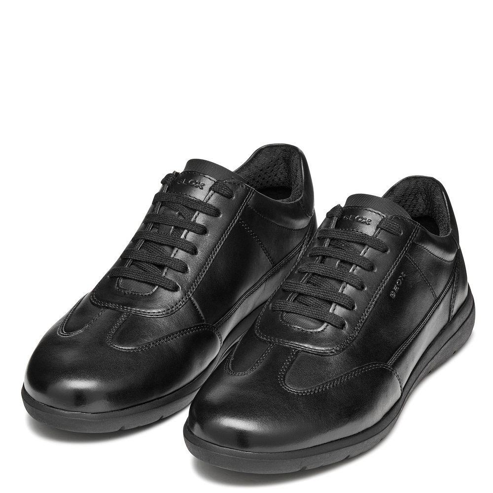 GEOX</br>Ανδρικά Sneakers Μαύρο Δέρμα LEITAN A U563QA 00085 C9999 Geox GEOX</br>Ανδρικά Sneakers Μαύρο Δέρμα LEITAN A U563QA 00085 C9999 Geox