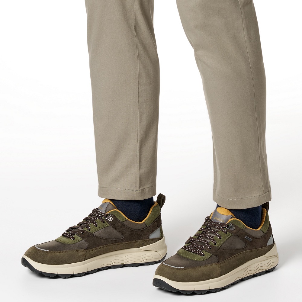 GEOX</br>Ανδρικά Sneakers Χακί/Καφέ Δέρμα Waterproof SPHERICA 4X4 B ABX C U56FDC 022CQ C3208 Geox GEOX</br>Ανδρικά Sneakers Χακί/Καφέ Δέρμα Waterproof SPHERICA 4X4 B ABX C U56FDC 022CQ C3208 Geox