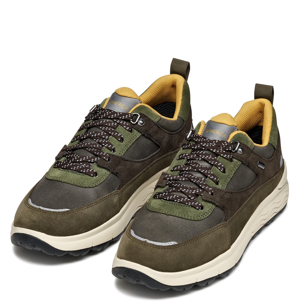 GEOX</br>Ανδρικά Sneakers Χακί/Καφέ Δέρμα Waterproof SPHERICA 4X4 B ABX C U56FDC 022CQ C3208 Geox GEOX</br>Ανδρικά Sneakers Χακί/Καφέ Δέρμα Waterproof SPHERICA 4X4 B ABX C U56FDC 022CQ C3208 Geox