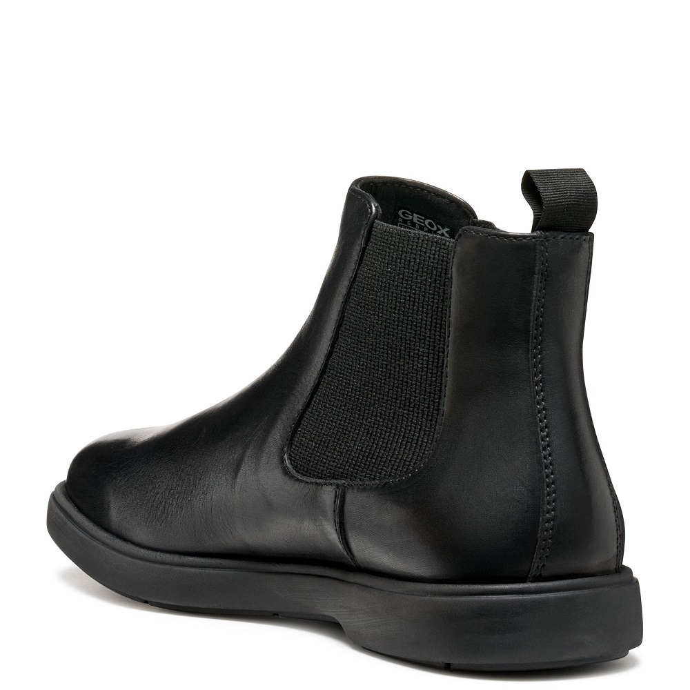 GEOX</br>Ανδρικά Μποτάκια Chelsea Μαύρο Δέρμα SPHERICA EC17 U56LAC 00043 C9999 Geox GEOX</br>Ανδρικά Μποτάκια Chelsea Μαύρο Δέρμα SPHERICA EC17 U56LAC 00043 C9999 Geox