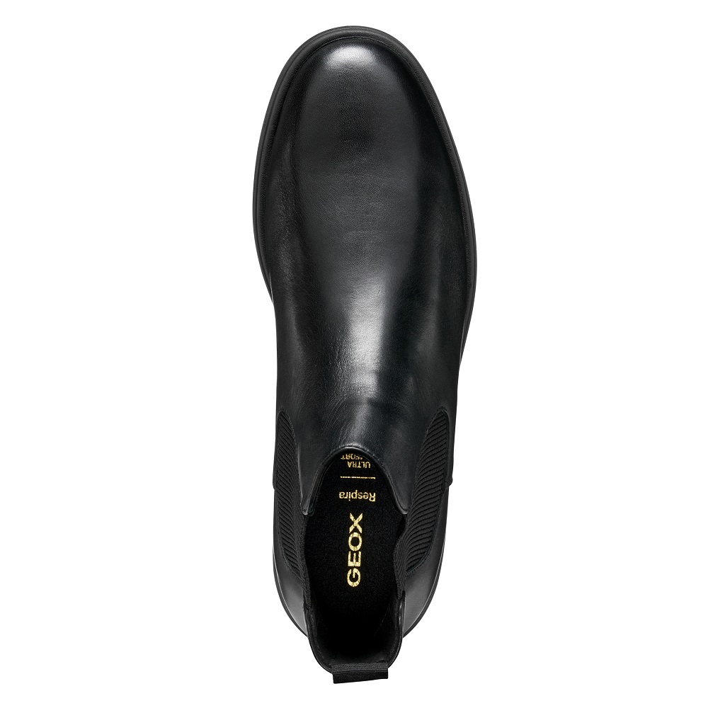 GEOX</br>Ανδρικά Μποτάκια Chelsea Μαύρο Δέρμα SPHERICA EC17 U56LAC 00043 C9999 Geox GEOX</br>Ανδρικά Μποτάκια Chelsea Μαύρο Δέρμα SPHERICA EC17 U56LAC 00043 C9999 Geox
