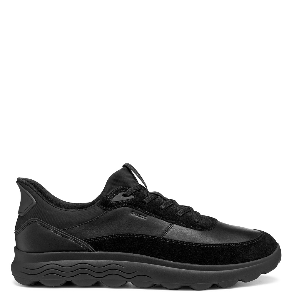 GEOX</br>Ανδρικά Sneakers Μαύρο Δέρμα SPHERICA PLUS A U56MPA 08522 C9999 Geox GEOX</br>Ανδρικά Sneakers Μαύρο Δέρμα SPHERICA PLUS A U56MPA 08522 C9999 Geox