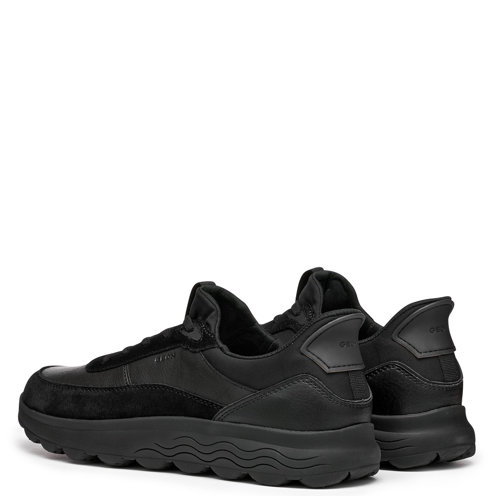 GEOX</br>Ανδρικά Sneakers Μαύρο Δέρμα SPHERICA PLUS A U56MPA 08522 C9999 Geox GEOX</br>Ανδρικά Sneakers Μαύρο Δέρμα SPHERICA PLUS A U56MPA 08522 C9999 Geox
