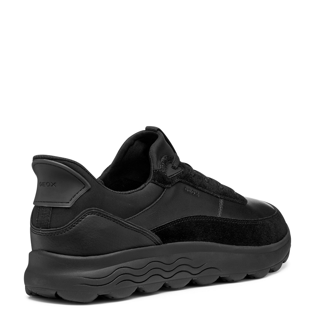 GEOX</br>Ανδρικά Sneakers Μαύρο Δέρμα SPHERICA PLUS A U56MPA 08522 C9999 Geox GEOX</br>Ανδρικά Sneakers Μαύρο Δέρμα SPHERICA PLUS A U56MPA 08522 C9999 Geox