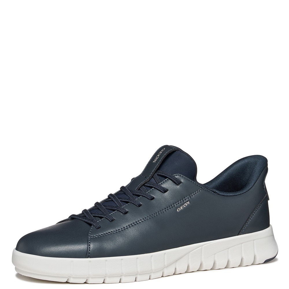 GEOX</br>Geox FLEXTRIDE PLUS U65MAA 0009B C4002 Ανδρικά Sneakers Μπλε Δέρμα